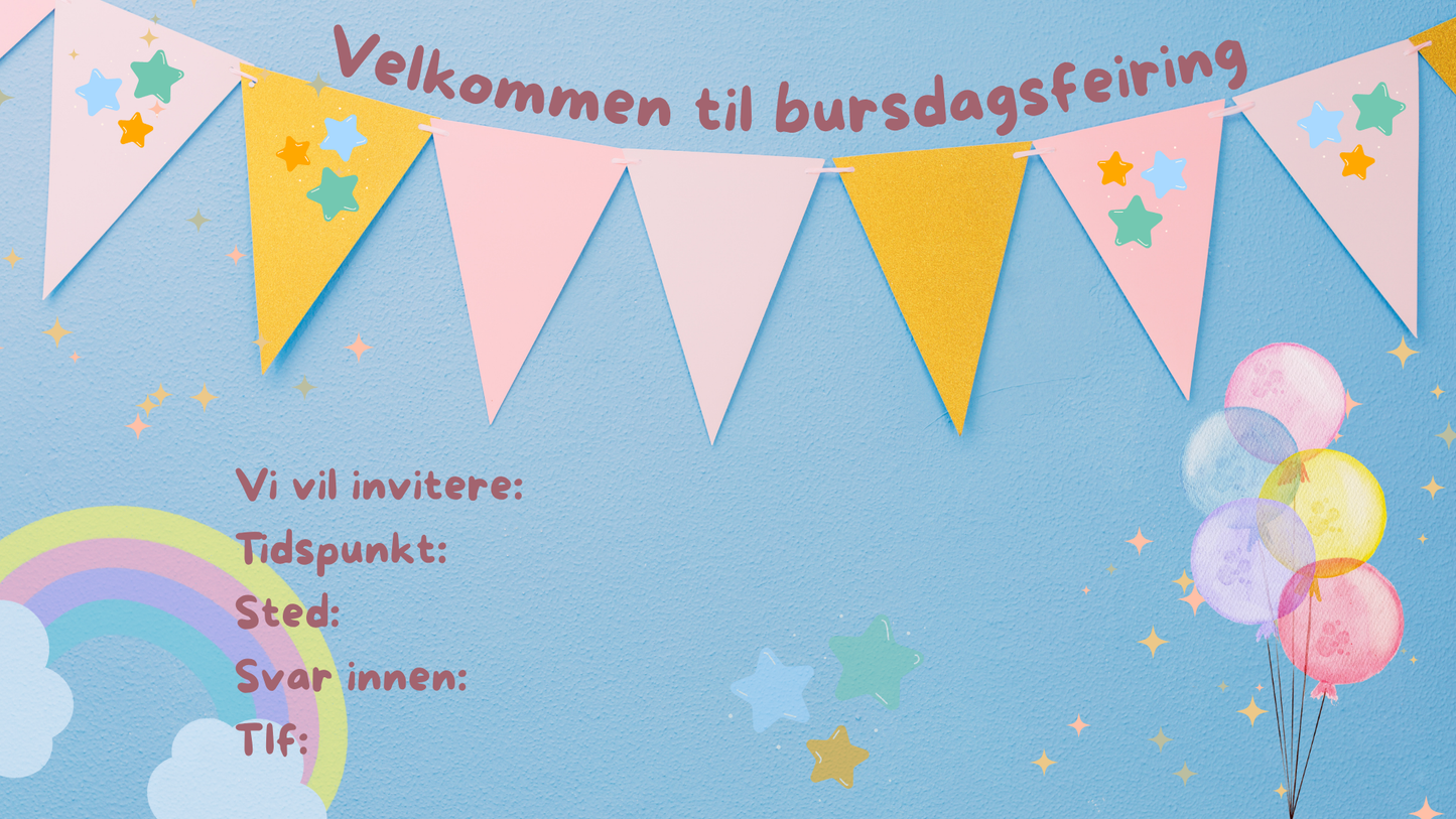 Bursdagsinvitasjon Volum 4