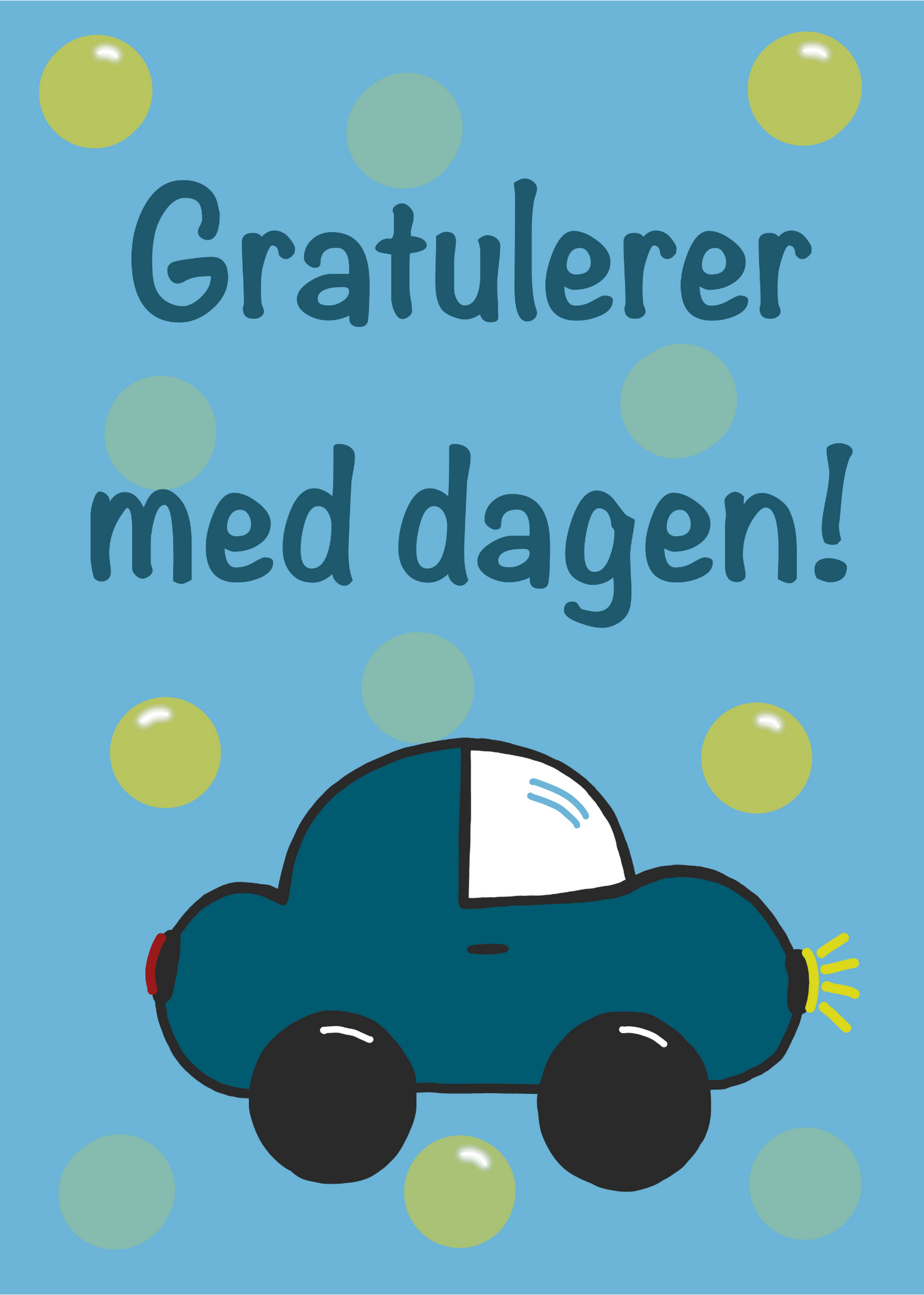 Bursdagskort | Bil