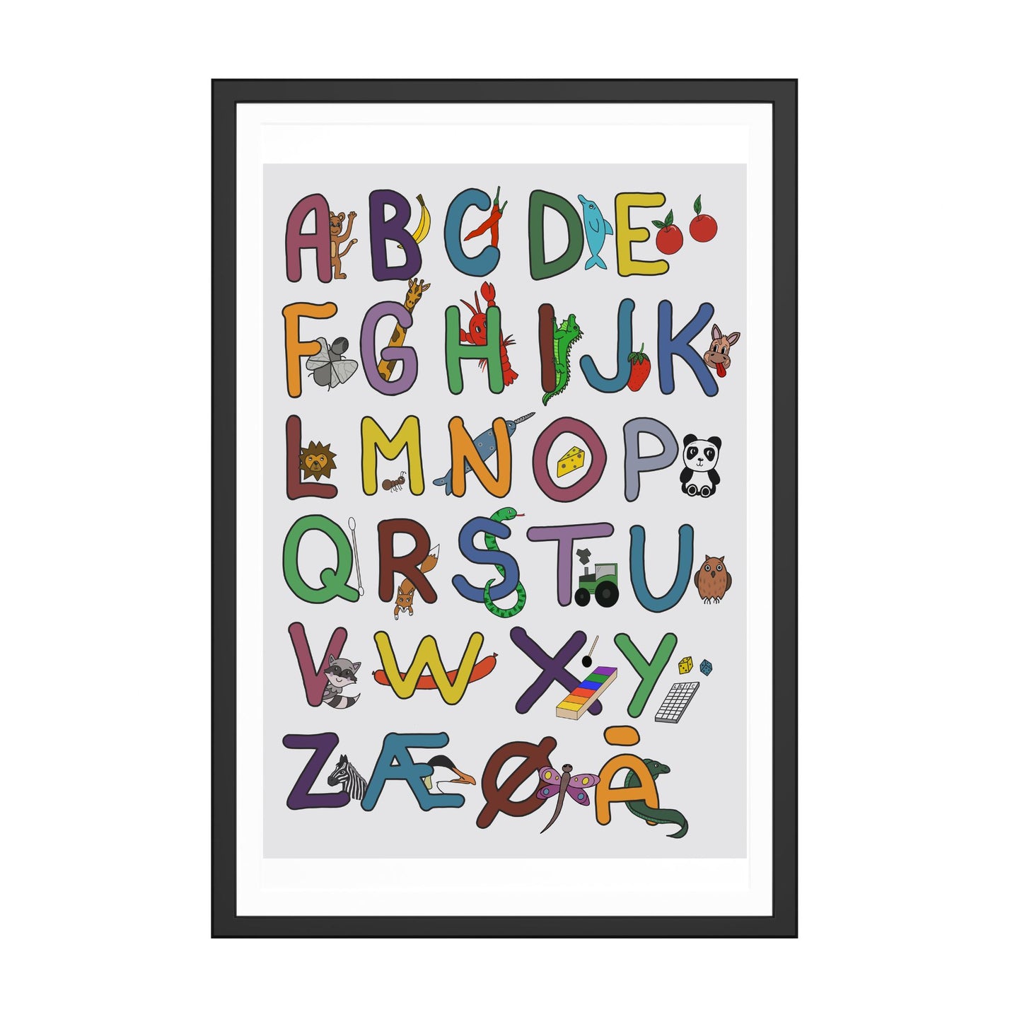 Norsk Alfabet Plakat