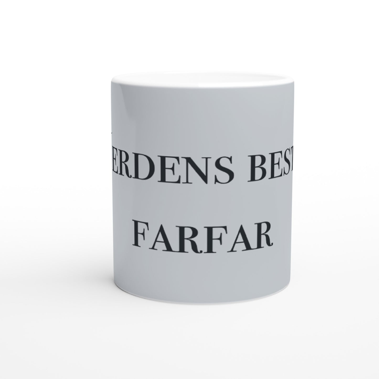 Hvitt keramikkkrus | Verdens beste farfar