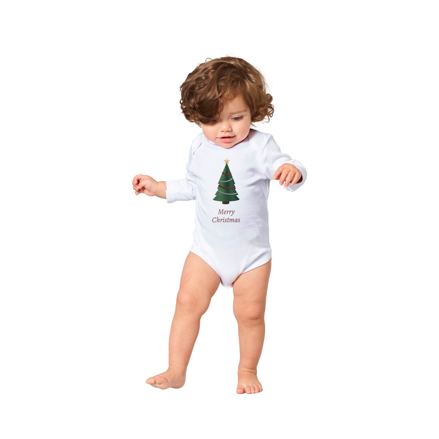 Langermet body til baby | Merry Christmas