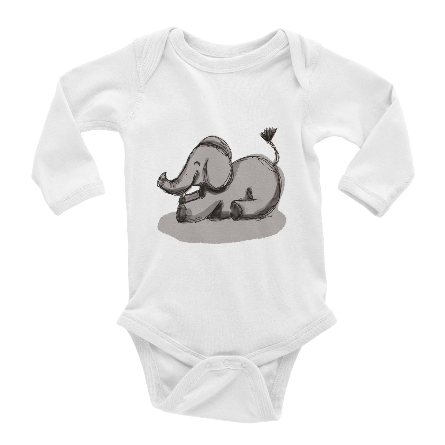 Langermet body til baby | Elefant