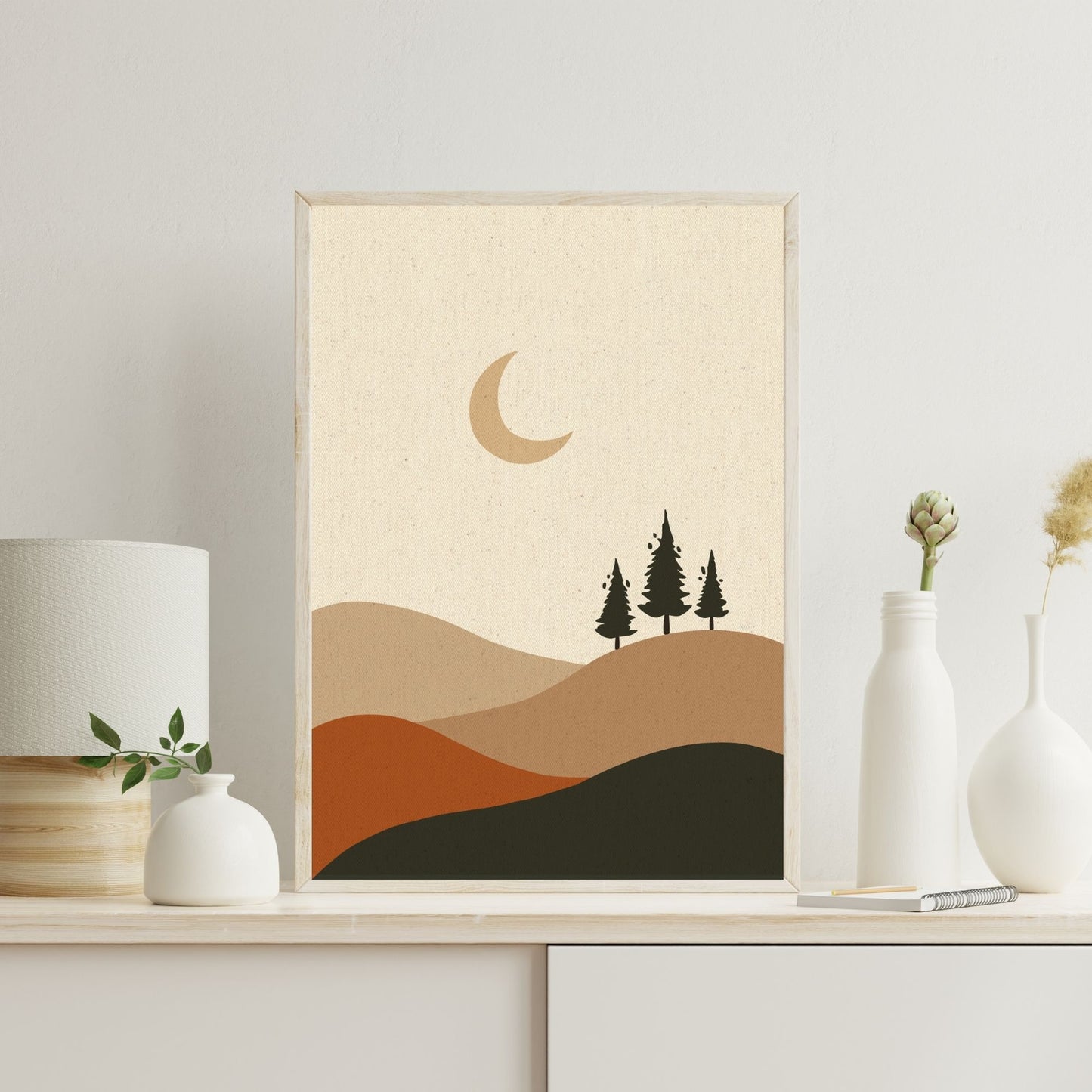 Midnattslandskap Plakat