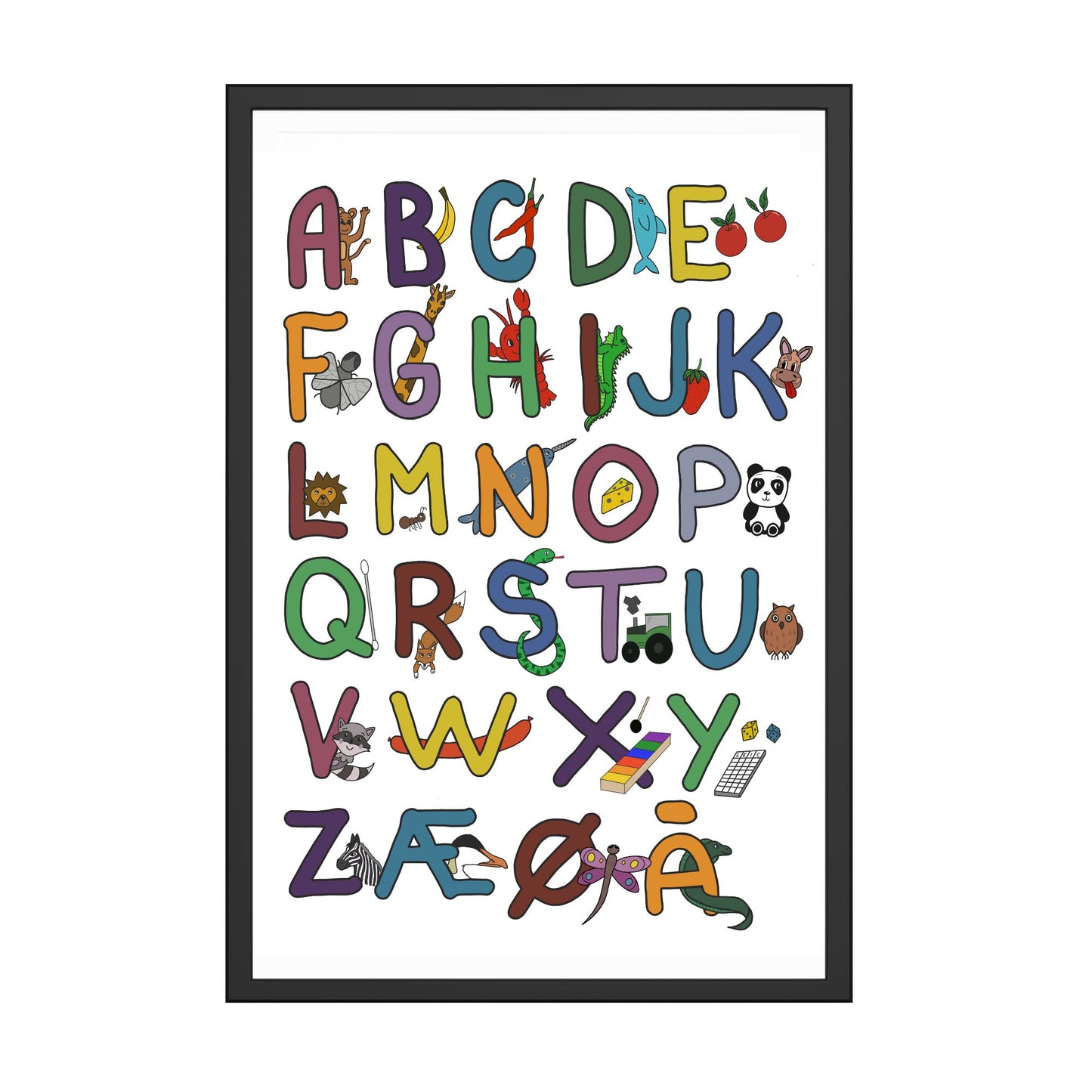 Norsk Alfabet Plakat