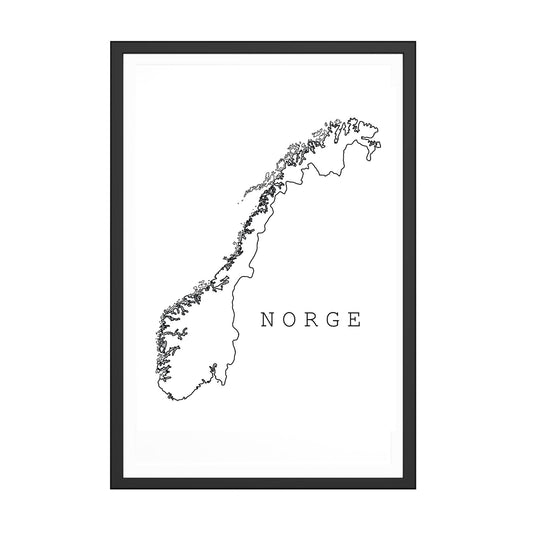 Norgeskart Plakat